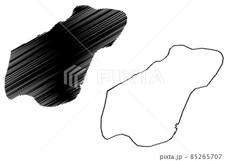 Garoua City (Republic of Cameroon, Benoue Department) map vector illustration, scribble sketch City of Garua map