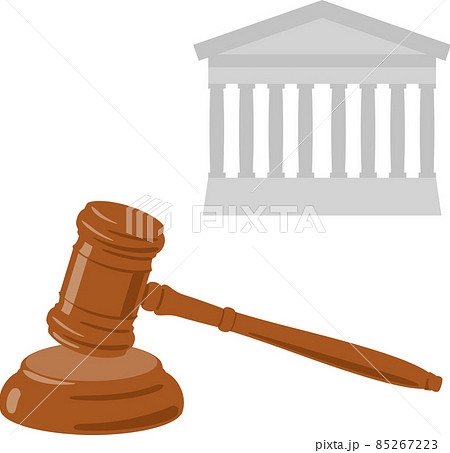 裁判所の建物とガベル 85267223