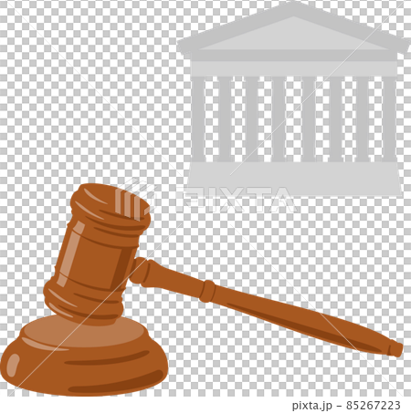 裁判所の建物とガベル 85267223