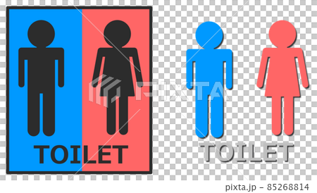 引導男女廁所的廁所標誌標誌 引導男女廁所的廁所標誌標誌 85268814
