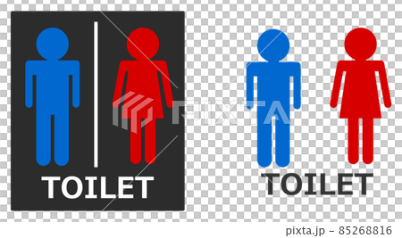 Toilet mark sign that guides men's and women's toilets Toilet mark sign that guides men's and women's toilets 85268816