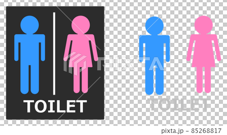 Toilet mark sign that guides men's and women's toilets Toilet mark sign that guides men's and women's toilets 85268817