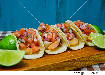 メキシコ料理の美味しいタコス 85269505