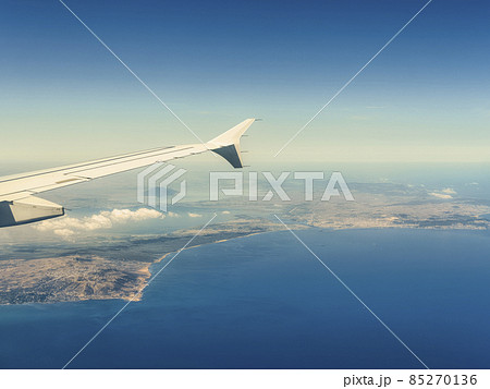 チュニジア空撮 ビゼルト～アンジェラ岬～地中海 Northern Tunisia from sky 85270136