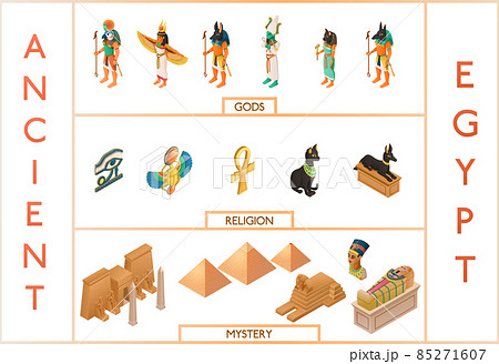 Ancient Egypt Isometric Icons 85271607