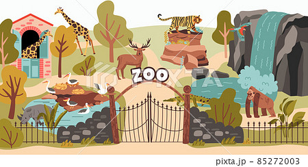 Zoo Flat Illustration 85272003
