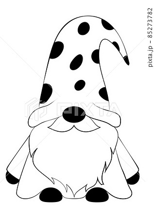 Nordic gnome line art 85273782