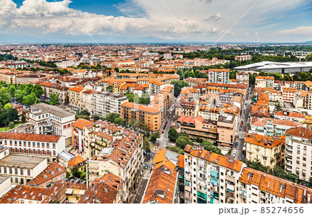 Aerial view of Turin city. Italy 85274656