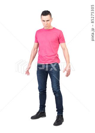 Menacing male frowning and looking at camera Menacing male frowning and looking at camera 85275305