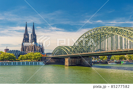 Panorama of Cologne city historical centre 85277582