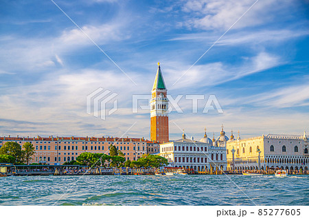 Venice cityscape with San Marco basin of Venetian lagoon Venice cityscape with San Marco basin of Venetian lagoon 85277605