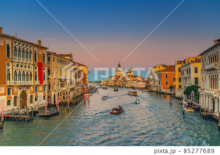 Venice cityscape with Grand Canal waterway Venice cityscape with Grand Canal waterway 85277689