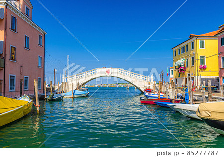 Chioggia cityscape with narrow water canal Vena Chioggia cityscape with narrow water canal Vena 85277787