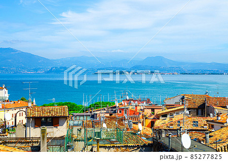 Aerial panoramic view of Desenzano del Garda 85277825