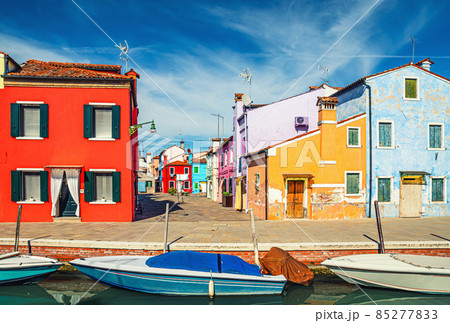Colorful houses of Burano island Colorful houses of Burano island 85277833