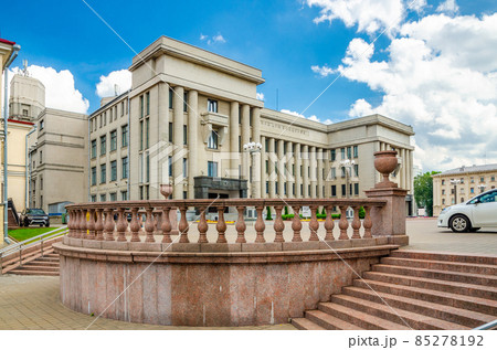 Central House of Officers of the Armed Forces or Army Palace building on October Square in Minsk Central House of Officers of the Armed Forces or Army Palace building on October Square in Minsk 85278192