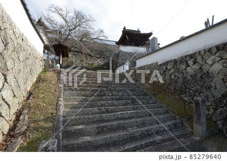 備中高梁　松連寺　参道の石段　岡山県高梁市 85279640