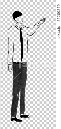 引導人（手繪人墨圖） 85280279