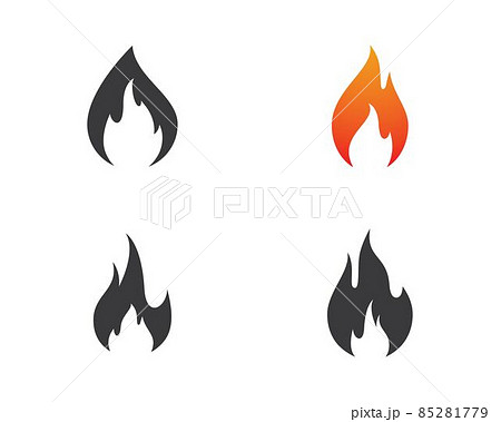 Fire symbol vector icon 85281779
