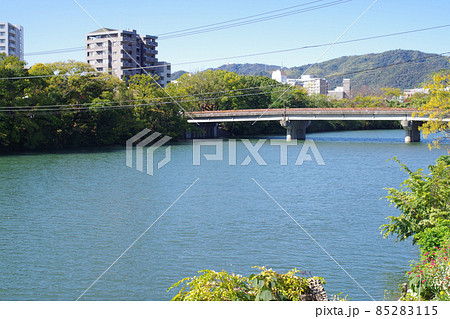 牛田南地区から眺めた京橋川河畔の景色 牛田南地区から眺めた京橋川河畔の景色 85283115
