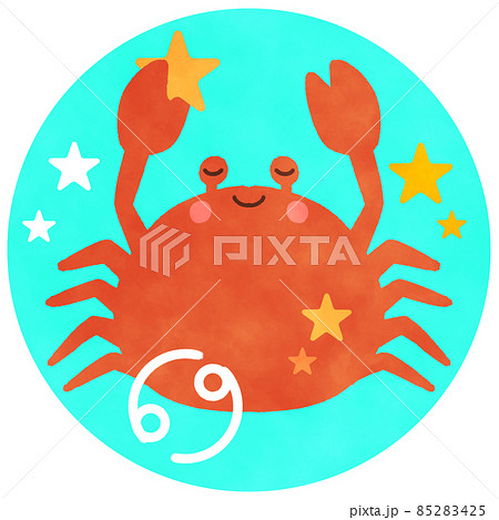 蟹座アイコン イラスト素材のイラスト素材
