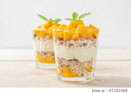 mango yogurt with granola mango yogurt with granola 85283966