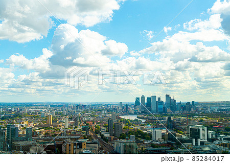 Aerial view London City with River Thames Aerial view London City with River Thames 85284017