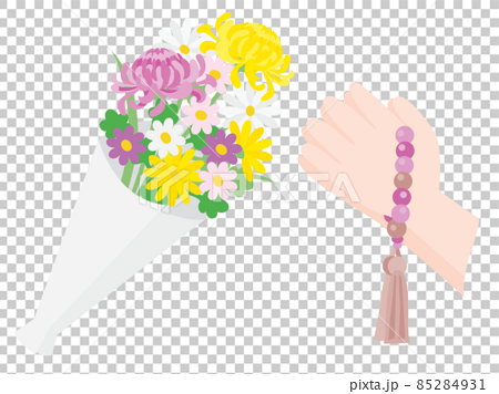 welcome hands with flowers