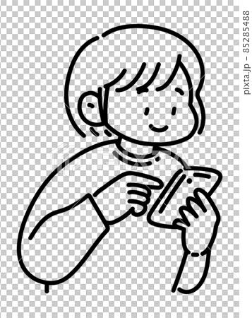 スマホを操作する女性 スマホを操作する女性 85285488