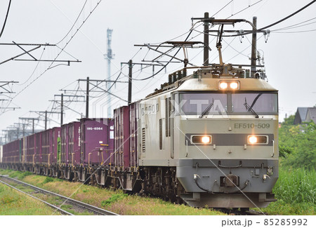 白新線　西新発田－新発田　JR貨物　EF510-509（富山） 85285992