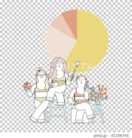 Female and graph 85286348