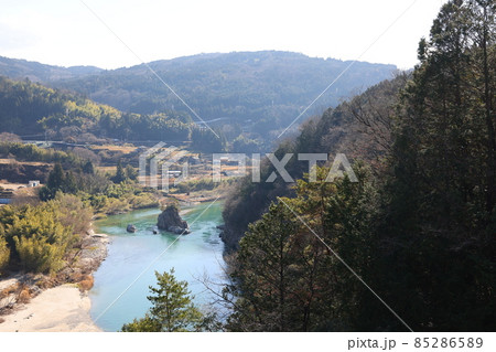 乙姫大橋から木曽川の風景 乙姫大橋から木曽川の風景 85286589