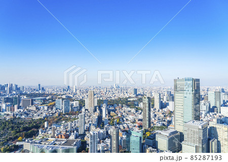 【東京都】六本木ヒルズから見た都市風景 【東京都】六本木ヒルズから見た都市風景 85287193