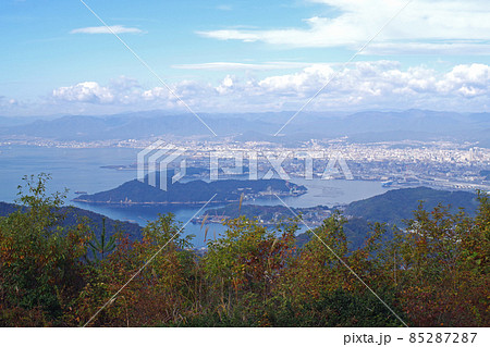 安芸郡中野山から眺めた広島湾の秋の景色 安芸郡中野山から眺めた広島湾の秋の景色 85287287