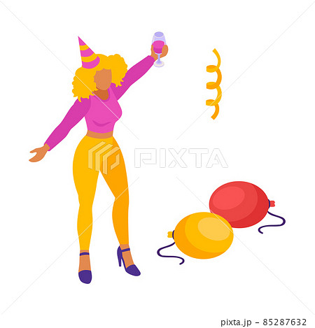 Party Girl Balloons Composition 85287632