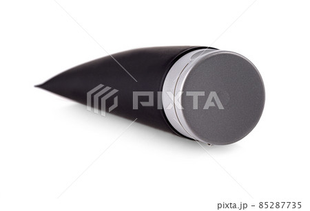 new Plastic black bottle isolated on white background 85287735