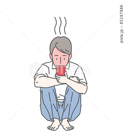 Office Worker Who Sits Crazy About His Stock Illustration