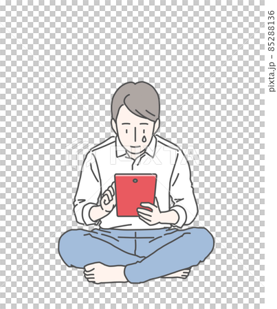 上班族為平板電腦瘋狂-眼淚 85288136