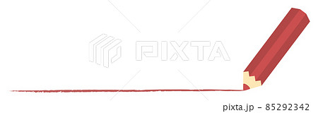 赤い鉛筆のタイトルイラスト 85292342