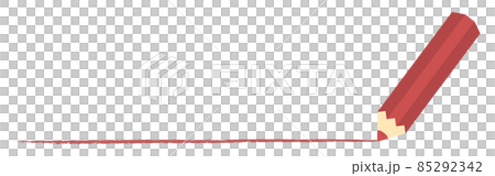 赤い鉛筆のタイトルイラスト 85292342
