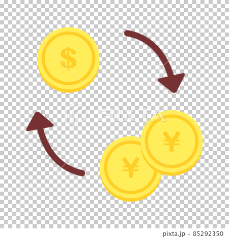 Illustration (vector) to trade yen and dollar 85292350