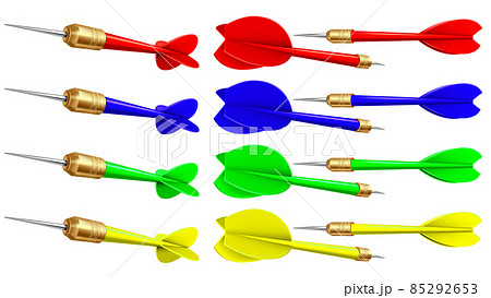 Dart arrow isolated set vector Dart arrow isolated set vector 85292653