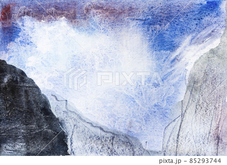 blue sky between mountain slopes in evening 85293744