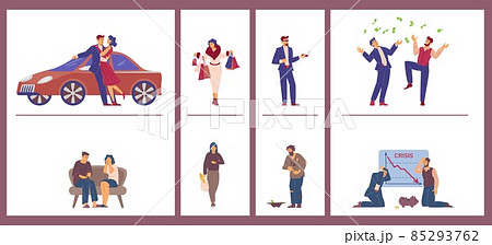 Social imbalance between rich, poor people, difference in social status in flat Social imbalance between rich, poor people, difference in social status in flat 85293762