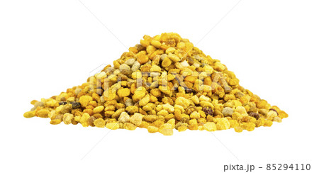side view of pile of natural bee pollen isolated 85294110