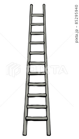 Vector drawing of high ladder Vector drawing of high ladder 85295940