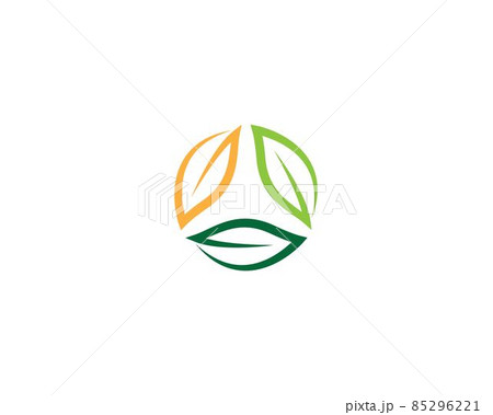 Leaf symbol vector icon 85296221