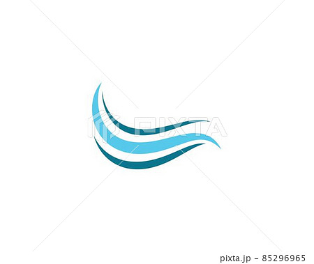 Wave symbol vector icon Wave symbol vector icon 85296965