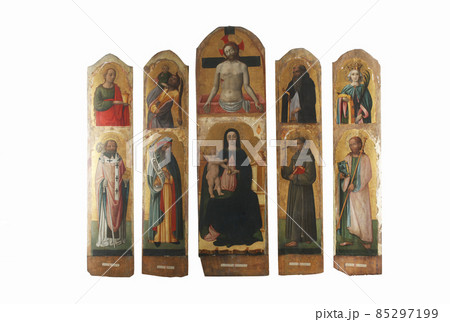 Antonio Vivarini: Polyptych of the Virgin and Child with Saints, Altarpiece in Euphrasian Basilica in Porec, Croatia 85297199