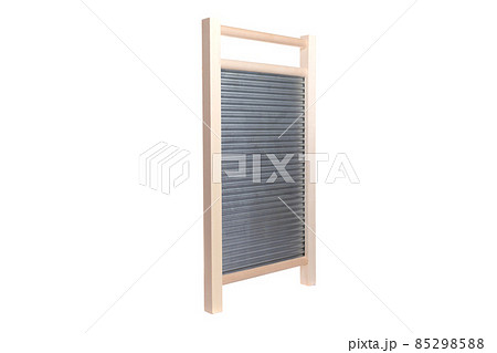 vintage metal board for washing on white background vintage metal board for washing on white background 85298588